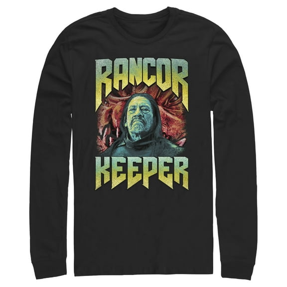 Men's Star Wars: The Book of Boba Fett Rancor Keeper Long Sleeve Shirt Black Medium