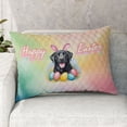 thumbnail image 2 of Happy Easter Labrador Retriever with Bunny Ear Headband and Flowers Quilt Pillowcase Lab Dog Lover Gifts Throw Pillow Cover Bed Home Decor - 13001, 2 of 5