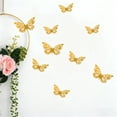 thumbnail image 2 of PuSpu Valentine's Day Decoration Butterflys Wall Stickers - 12 Pieces Gold Butterflys Decorations Suitable For Birthdays And Party Celebrations Removable Stickers, 2 of 8
