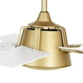 thumbnail image 5 of Dextrus 52in Modern Ceiling Fan with Wall Switch Remote, Quiet Reversible Motor, White Gold Ceiling Fan No Lights, 6-Speed 5 Blades Memory Function for Bedroom Living Room Patio Porch Gazebo, 5 of 10