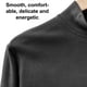 thumbnail image 4 of Suéter de punto térmico para hombre, camiseta de manga larga con cuello redondo, tejido con ácido hialurónico (negro), 4 of 6
