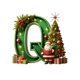 thumbnail image 2 of Adorno navideño personalizado con letras para árbol de Navidad - Colgante acrílico de 8 cm con diseño de gorro de Papá Noel | Decoración navideña DIY para el hogar, el árbol y regalos | Juego de 1, 2 of 5