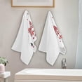 thumbnail image 3 of Valentine Ethnic Gnome Hand Towels for Bathroom, Cute Vintage Dwarf Kitchen Towel Set of 2 Ultra Soft and Highly Absorbent Decorative Fingertip Face Bath Towels for Spa & Hotel, 28.3"x14.4", 3 of 4