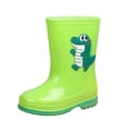 thumbnail image 4 of SgJHXb Kids Girls Waterproof Rain Boots Girls Outdoor School Rain Shoes Toddler Non Rain Boots,Green,Sizes 2.5 Big Kid, 4 of 5