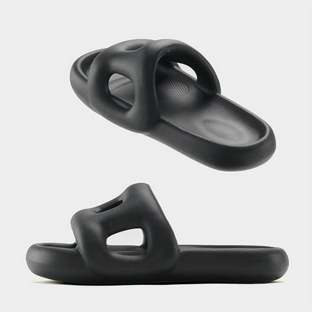 

CoCopeanut 2023 New Fashion Hollow Design Women s Slippers Thick Sole 4cm Soft Non-Slip Sandals Personality Bathroom Men Slippers
