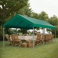 thumbnail image 4 of Walsunny Carport 10 x 20 ft Heavy Duty Carport Car Canopy with Powder-Coated Steel Frame, Portable Garage for Car, Boat, Shelter Party Tent with 180g PE Tarp Green, 4 of 9