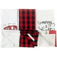 thumbnail image 2 of Holiday Christmas Decorative Kitchen Towels Set: One Flour Sack Merry and Bright Lights Print, One Black Red Country Camper, One Red Black Checkered Towel 3 Pieces (Variety 2), 2 of 2