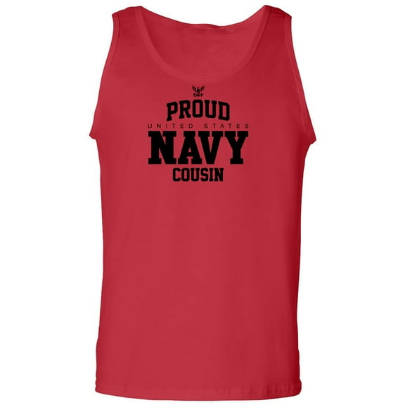 Proud United States Navy COUSIN Adult Tank Top