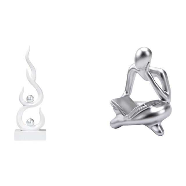 Figura Abstracta De Resina Con Forma De Llama De Fuego, Escultura Moderna, Artesanía Para Mesa, Sala De Estar, Estantería De Oficina, Estantería De Patio, Adorno De Regalo