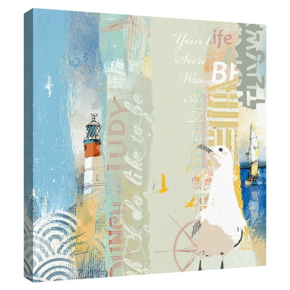 Coastal Collage Watch by Ken Hurd Canvas Art Print