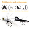 thumbnail image 5 of Holzlrgus Fly Fishing Poppers Dry Flies Lures Fly Fishing Tying Tools for Fishing Flies Making Accessories Bass Trout Panfish Bluegill Salmon, 5 of 7