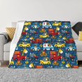 thumbnail image 1 of Cauagu Vehicles Cartoon with Funny Drivers,Animal Drivers Pattern Fleece Throw Blanket, Horizontal Fleece Bedding Home Decor for Couch & Bed All Season Use-60"x50", 1 of 6