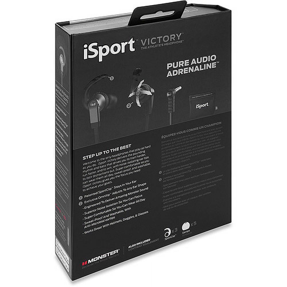 Monster ISRTVICIEBK iSport Victory In-Ear Headphones - image 2 of 8