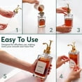 thumbnail image 5 of Glass Coffee Syrup Dispenser, 16.9oz Glass Syrup Bottles Set of 4, Coffee Bar Accessories with Labels and Funnel&Pump for Kitchen Coffee Bar Accessories, Gold, 5 of 7