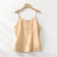 thumbnail image 5 of Endives Womens Tank Top Sleeveless Shirt Thin Strap Crew Neck Camisole Slimming Flared Top Daily Wear Outerwear, 5 of 6