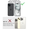 thumbnail image 2 of Case Compatible with iPhone 15 (6.1-inch) Matte Translucent Phone Case for Men, Women, Girls, Thin Back Cover, Black, 2 of 14