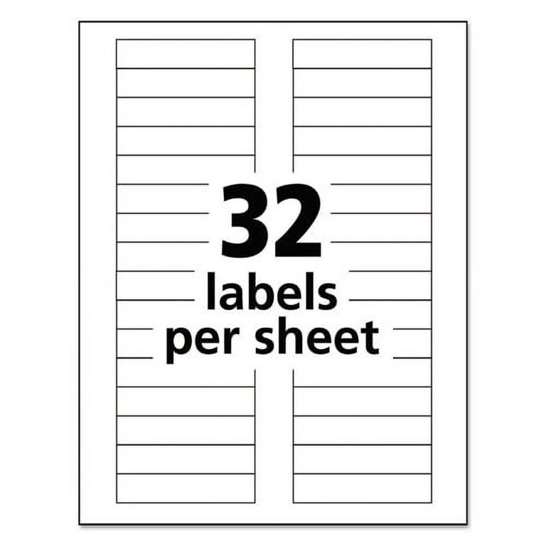 Durable Permanent ID Labels with TrueBlock Technology, Laser Printers, 0.63 x 3, White, 32/Sheet, 50 Sheets/Pack Durable Permanent ID Labels with TrueBlock Technology, Laser Printers, 0.63 x 3, White, 32/Sheet, 50 Sheets/Pack