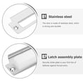 thumbnail image 2 of TAILTOSS Security Latch Strike Plate Stainless Steel 1 Set 3.9X1.8In, 2 of 11