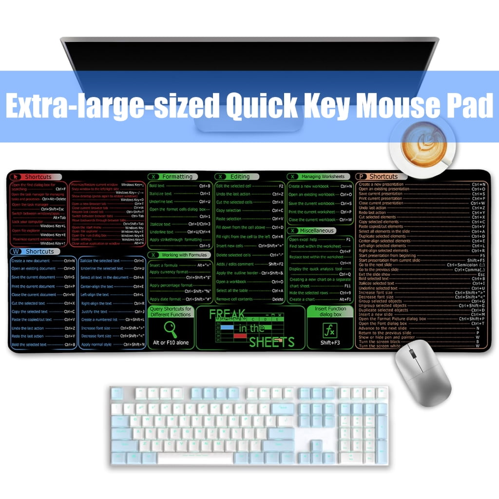 Desk Pad with Word Function Providing Spacious and Surfaces for Office and Gaming 400x900x3mm