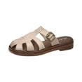 thumbnail image 3 of Kinrui Women's Platform Sandals Adjustable Buckle with Non-Slip Sole T-Strap Comfort Open Toe Slip On Summer Beach Sandals 8, 3 of 9