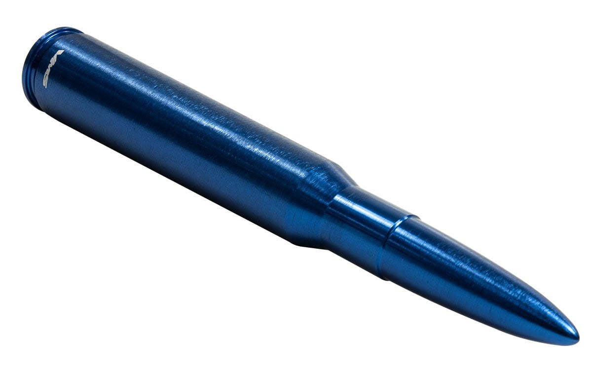 50 Cal Caliber BLUE BULLET ANTENNA Heavy Gauge CNC Machined Billet Aluminum Short for CHEVY