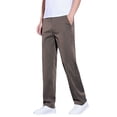 thumbnail image 3 of Kureaily Casual Pants Lightweight Breathable Stretch Straight Leg Trousers For Business Travel Comfortable Elastic Mens Casual Joggers Pants,33/(Brown), 3 of 5