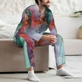 thumbnail image 7 of Disketp Colorful Abstract Waves for Pajamas Set Long Sleeve Sleepwear Mens Button Down Nightwear Pj Sets-XX-Large, 7 of 7