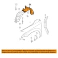 thumbnail image 3 of For 03-07 Murano Front Splash Shield Inner Fender Liner Panel RH Passenger Side, 3 of 5