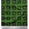 thumbnail image 1 of Soimoi Green Cotton Poplin Fabric Square Geometric Decor Fabric Printed Yard 42 Inch Wide, 1 of 3