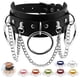 thumbnail image 1 of Punk Street Snap Nightclub Gargantilla de cuero PU Anillo de metal Collar de cadena Collar Remaches Cinturón gótico Fason XM102, 1 of 1
