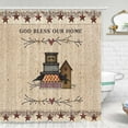 thumbnail image 2 of Farmhouse Shower Curtain, Primitive Shower Curtain Pip Berry Birdhouse Western Shower Curtain Rustic Primitive Country Birdhouse Shower Curtain Bathroom Accessories with Hooks, 72X72 Inch, 2 of 6