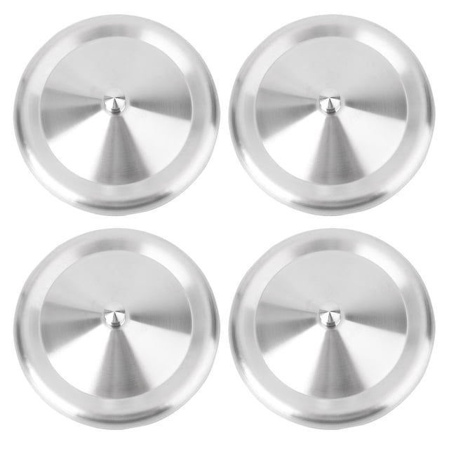 4 Pcs Couvercles de Gobelets en Acier Inoxydable Durables Couvercles de Gobelets Anti-Poussière (Argent)