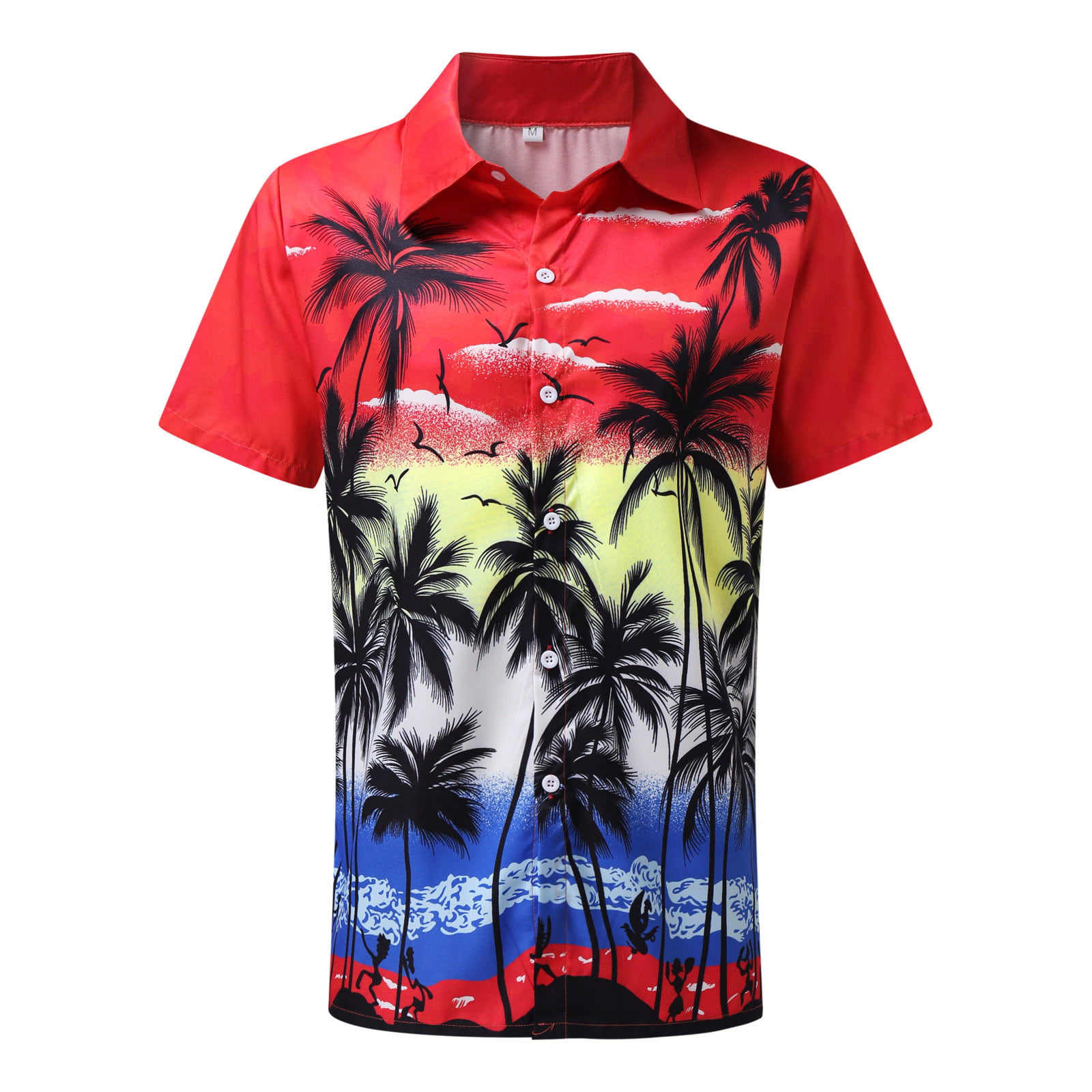 Mens Shirts Men'S Summer Fashion Leisure Seaside Beach Hawaiian