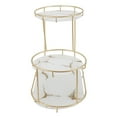 thumbnail image 5 of Makeup Shelf Organizer Iron Glass Stylish Modern Bathroom Countertop Organizer for Cosmetic Perfume Skincare White Background, 5 of 5