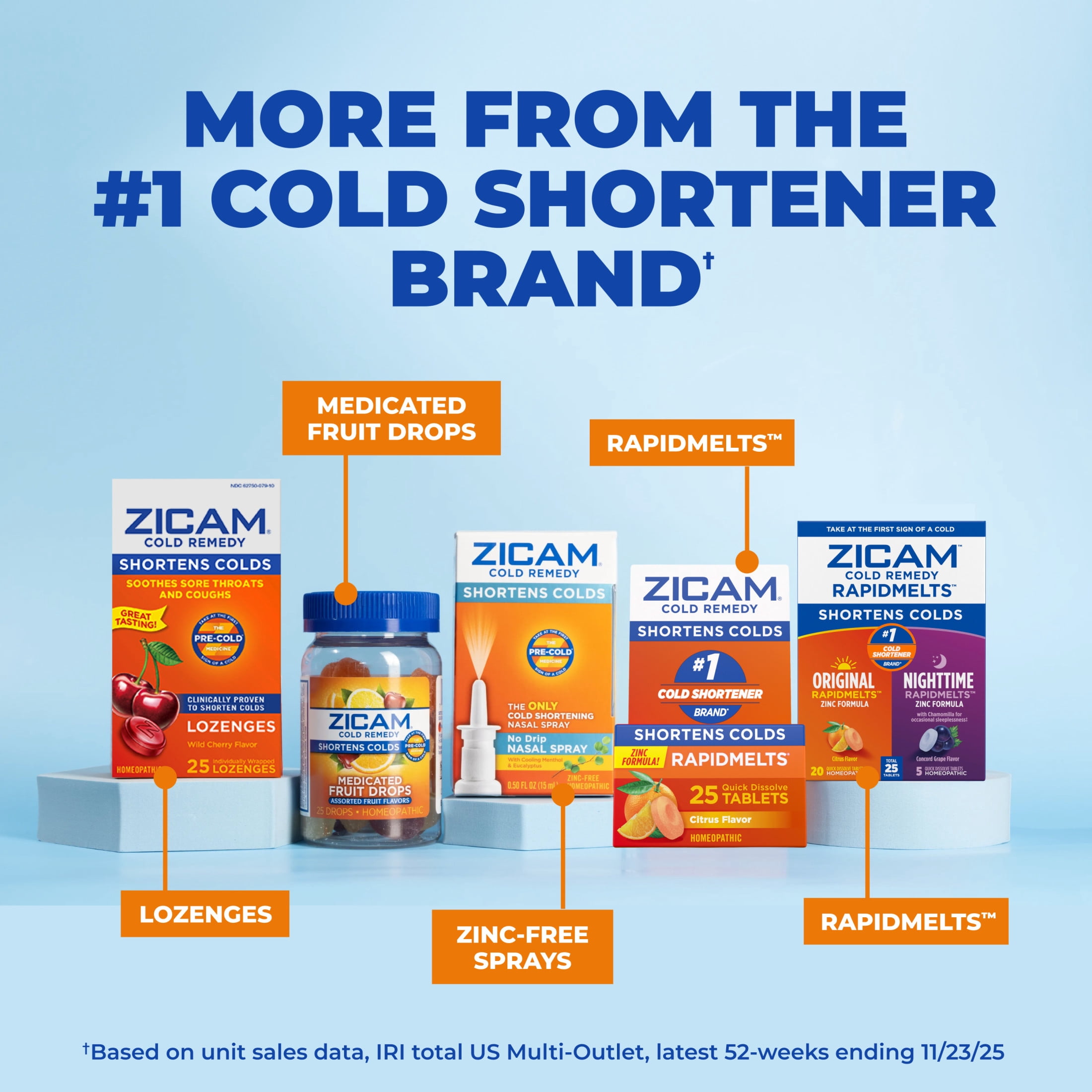 Zicam Cold Remedy Original + Nighttime RapidMelts Combo Pack, Citrus & Grape, 25 Count