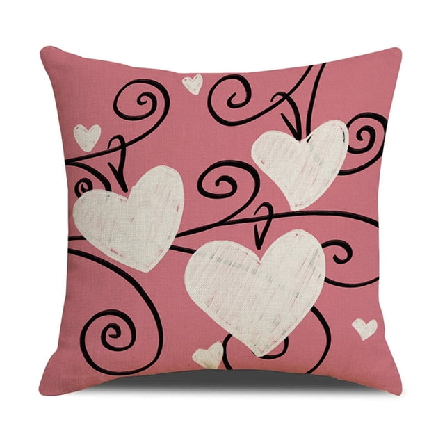TIMIFIS Housses de Coussins de la Saint-Valentin 18x18 Po, Housses de Coussins Rouges, Housses de Coussins pour Canapé, Décoration de Fête de Vacances à l'Intérieur et à l'Extérieur