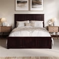 thumbnail image 2 of Charlotte Queen Low Profile Platform Bed with Matching Footboard in Espresso, 2 of 13