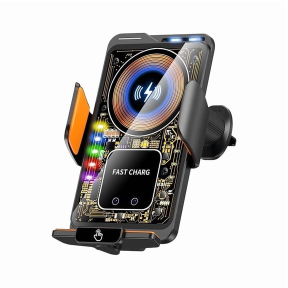 Universal 66W Fast Car Charger, 15W Wireless Car Air Vent Mount Phone Holder Charger For iPhone 8-17 Charger