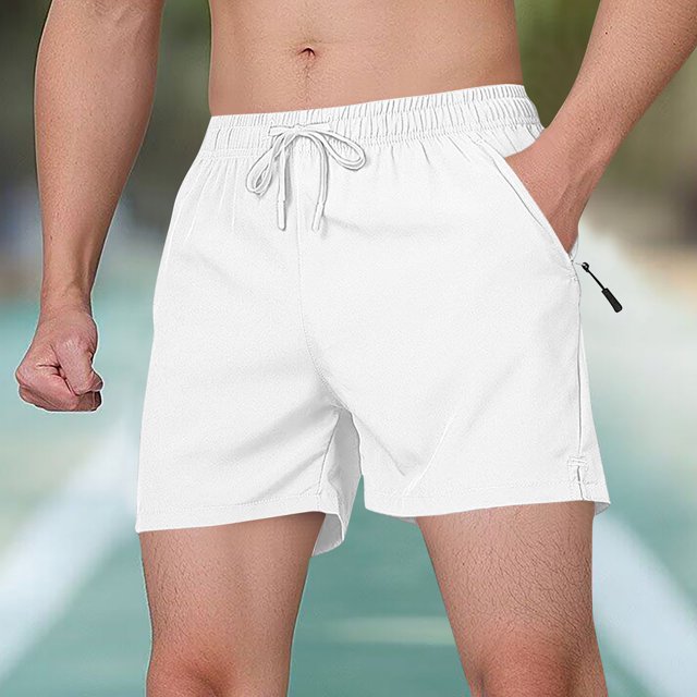 pstuiky Pantalones cortos de gimnasio, Pantalones cortos deportivos de entrenamiento físico de color sólido para hombre, transpirables, con bolsillos, estilo crop top Pantalones cortos de golf