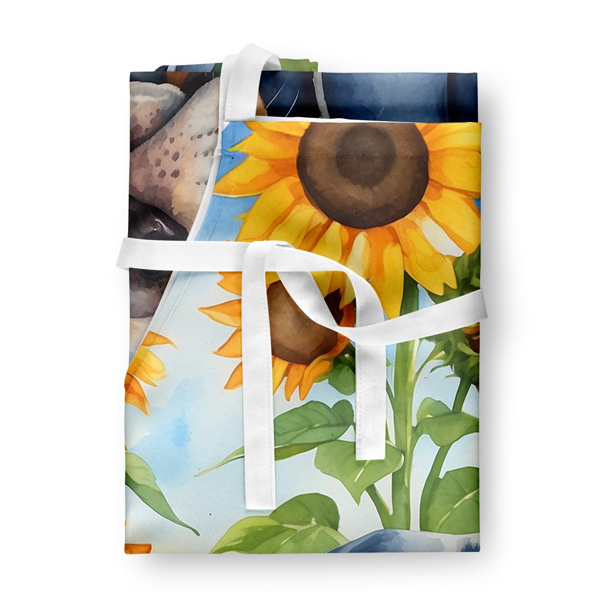 Bluetick Coonhound in Sunflowers Apron 27 in x 30 in