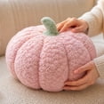 thumbnail image 5 of Pumpkin Throw Pillow, Fluffy Sherpa Pink 11.0 inch Soft Cute 1 Pack, Halloween Home Decor Plush Stuffed Ornament for Bedroom Living Room Party Festival Decoration, 5 of 7