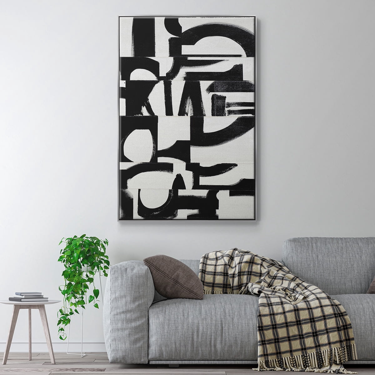 Prosperous Elements V10 Framed Premium Gallery Wrapped Canvas - Ready to Hang - 27 x 41 - Silver Floating Frame