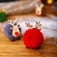 thumbnail image 4 of 1Pcs Christmas Cute Wool Felt Wooden Elk Pendants Tree Decorations Deer Craft Ornament for 2024 New Year Xmas Tree Decor, 4 of 5