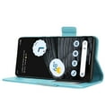 thumbnail image 3 of Wallet Case for Google Pixel 7 Pro, Soft Silicone Lychee Pattern PU Leather Shockproof Flip Cover with Card Slots Holder Magnetic Clasp Lock Drop Resistant Kickstand Phone Case,Cyanblue, 3 of 5