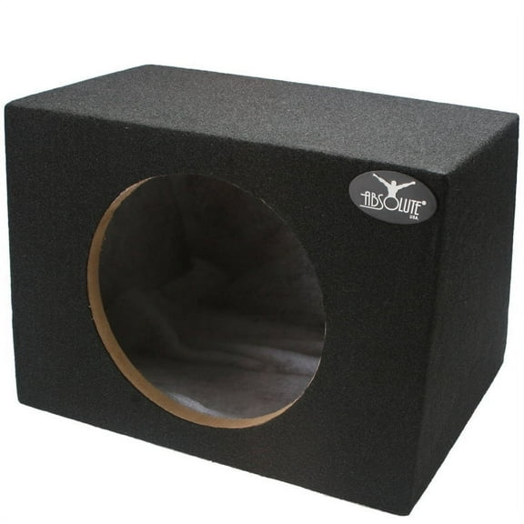 Absolute MSHF12 12" Single Sealed Sub Box Hatchback 1.20 Cubic Feet MDF Black Subwoofer Enclosure