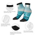 thumbnail image 5 of Naloa Turquoise Ocean Reflection Ankle Socks for Women Non Slip Socks No Show Socks Classic Low Cut Casual Socks Casual Socks, 5 of 7