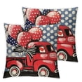 thumbnail image 2 of TIAOTIAOHOU Throw Pillow Covers Truck Covers Star and Stripes Decorative Cushion Case Memorial Day Independence Day American Flag of July Decorative, 2 of 6