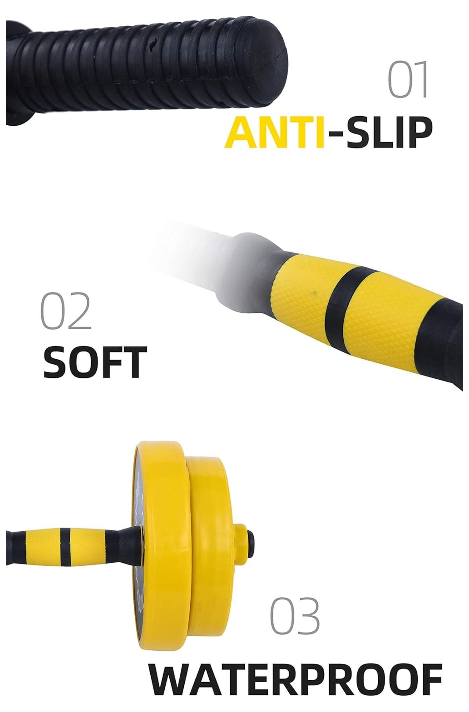 Adjustable Dumbbell Set 20-55LB, 3-in-1 Weight Set Kettlebell Weights Non-Slip Home Gym Equipment