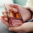 thumbnail image 4 of Kraoden Portable Travel Vitamin Organizer, 4 Compartment Pill Case with Large Capacity and Unique Shape, Easy to Carry, Sealed for Dryness, Suitable for Outdoor Use, 4 of 8