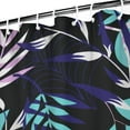 thumbnail image 4 of Botanical Boho Shower Curtain, Palm Leaf and Hawaiian Floral Jungle Design, Vibrant Waterproof Fabric, Machine Washable with Hooks, for Summer Beach Theme Decor, 4 of 5
